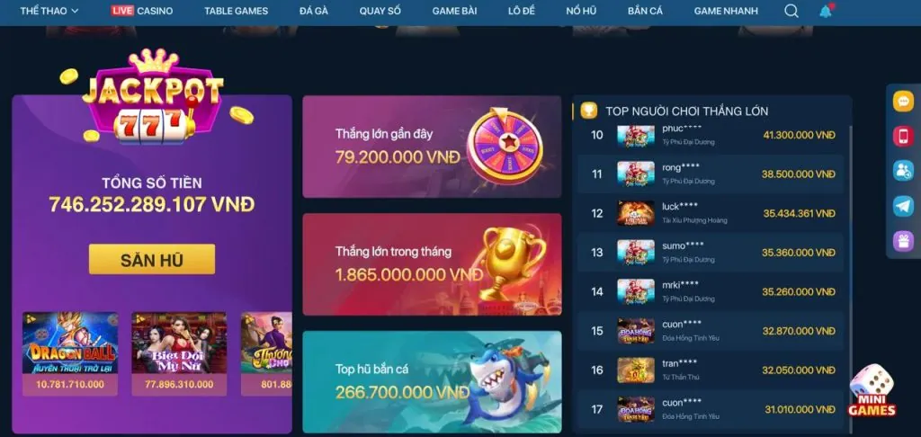 Giao diện nền tảng cá cược trực tuyến đa dạng của 44win55 khuyến mãi